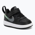 Children's shoes Nike Court Borough Low black/smoke grey/white/illusion green