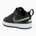 Children's shoes Nike Court Borough Low black/smoke grey/white/illusion green 3