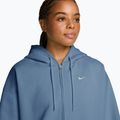 Women's sweatshirt Nike Studio Fleece Medium Weight Oversized Full Zip work blue/sail 3