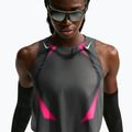 Women's running shirt Nike AeroSwift iron grey/volt/white 4