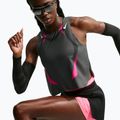 Women's running shirt Nike AeroSwift iron grey/volt/white 6