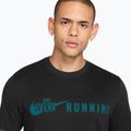 Men's running shirt Nike Dri-Fit Running T-Shirt black/bright spruce 3