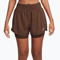 Women's shorts Nike One Dri-Fit High-Waisted 3" 2In1 cacao wow/white