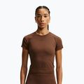 Women's training shirt Nike Pro Seamless Dri-Fit SS cacao wow