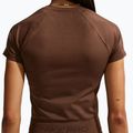 Women's training shirt Nike Pro Seamless Dri-Fit SS cacao wow 5