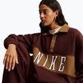 Women's sweatshirt Nike Studio Fleece Medium Weight mystic dates/light british tan/sail 4