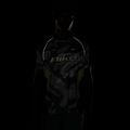 Men's running shirt Nike Dri-FIT Printed SS smoke grey/black/light lemon twist 7