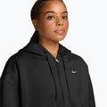 Women's sweatshirt Nike Studio Fleece Medium Weight Oversized Full Zip total black/sail 3