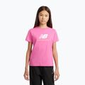 Children's T-shirt New Balance Jersey Stacked Logo Tee pink satin