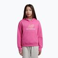 Children's sweatshirt New Balance FT Stacked Logo Hoodie pink satin