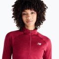 Women's running longsleeve New Balance Athletics Heat Grid 1/2 Zip podium red 4