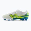 Children's football boots New Balance Furon Team V9 FG white/alkaline green 3