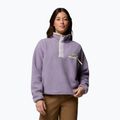 Women's fleece sweatshirt Columbia Helvetia II Cropped Half Snap Fleece shale purple/lavender haze/citron haz