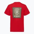 Men's T-shirt Columbia CSC Basic Logo Back Tee mountain red/linework c badge 2