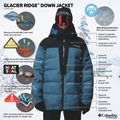 Men's ski jacket Columbia Glacier Ridge Down phoenix blue/black 15