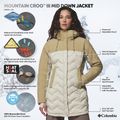 Women's down jacket Columbia Mountain Croo III Mid Down dark stone/beach 11