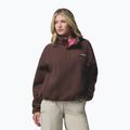 Women's fleece sweatshirt Columbia Helvetia II Cropped Half Snap Fleece tobacco