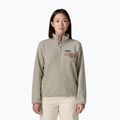 Women's fleece sweatshirt Patagonia Lightweight Synchilla Snap-T Pullover oatmeal heather w/moonrise taupe