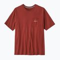 Men's T-shirt Patagonia Boardshort Logo Pocket Responsibili rusty red