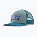 Baseball cap Patagonia P-6 Logo Trucker Hat blue sage