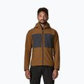 Men's trekking sweatshirt Patagonia R2 TechFace Hoody deer brown