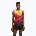 Men's running shirt HOKA Race Day Singlet TR Print hoka citrus
