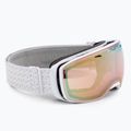 Ski goggles Alpina Estetica QV white gloss/gold sph