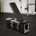 Set TREXO Bench Storage + dumbells Hex black 2