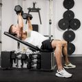 Set TREXO Bench Storage + dumbells Hex black 3