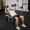 Set TREXO Bench Storage + dumbells Hex black 4