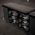 Set TREXO Bench Storage + dumbells Hex black 7