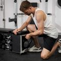 Set TREXO Bench Storage + dumbells Hex black 8