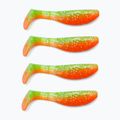 Relax Hoof 3 Laminated rubber lure 4 pcs lime-silver glitter orange-silver glitter BLS3-L