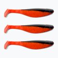 Rubber bait Relax Hoof 6 Standard 3 pcs black orange-red glitter BLS6-S