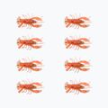 Relax Crawfish 1 Laminated rubber lure 8 pcs orange olive-black Glitter CRF1