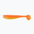 Relax Kingshad 4 Laminated rubber lure 4 pcs. yellow orange-silver glitter KS4