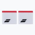 Babolat Logo Wristband 2 pcs white/strike red