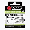 VMC Maggot methode leader loop hook with barb + line 10 pcs black nickel 703810