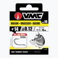 VMC Bream methode leader loop hook with barb + line 10 pcs red 929412
