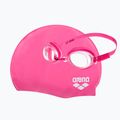 Children's arena Pool cap + goggles set fuschia clear/fuschia white 92423/92