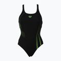 Women's one-piece swimsuit arena Shadow One Piece black/green 000088/506 4
