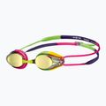 Children's swimming goggles arena Tracks JR Mirror blue yellow violet/fuchsia/green