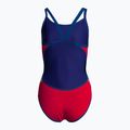 Women's one-piece swimsuit arena Team Stripe Super Fly Back One Piece red-blue 001195/477 2