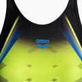 Women's one-piece swimsuit arena One Placed Print One Piece black and yellow 001191 3