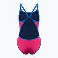 Women's one-piece swimsuit arena Team Stripe Super Fly Back One Piece pink 001195/970 2