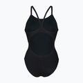 Ladies' one-piece swimsuit Arena Team Light Drop Solid black/white 2