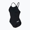 Ladies' one-piece swimsuit Arena Team Light Drop Solid black/white 3