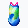 Children's one-piece swimsuit Arena Pro Back Placement blue-green 005088