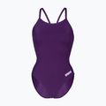 Ladies' one-piece swimsuit Arena Team Light Drop Solid plum/white