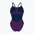 Ladies' one-piece swimsuit Arena Team Light Drop Solid plum/white 2